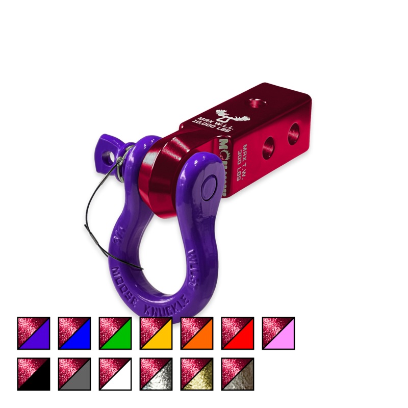 Red B'oh 3/4 Spin Pin Shackle and Mohawk 2.0 Receiver Combo