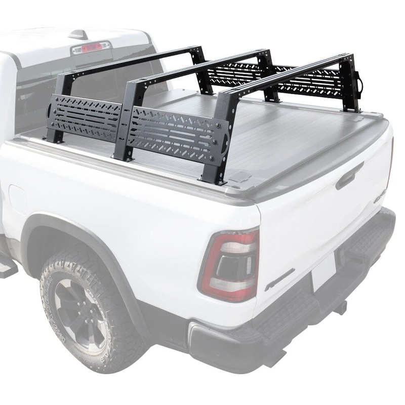 Bed Racks I SYNETICUSA R6 Stainless Steel Premium Heavy-Duty Truck Bed Length-Adjustable Overland Rack