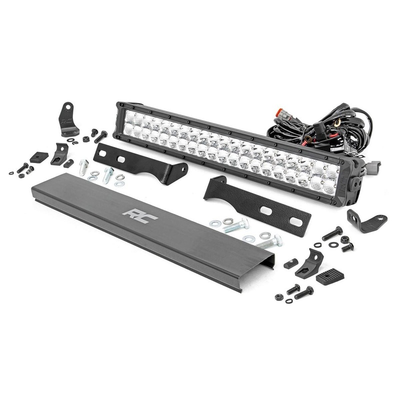 LED Light Kit | Bumper Mount | 20" Chrome Dual Row | White DRL | Jeep Grand Cherokee WK2 (11-20)