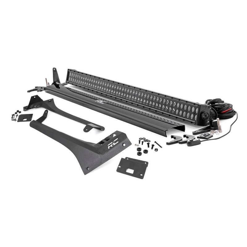 LED Light Kit | Windshield Mount | 50" BLK Dual Row | Jeep Gladiator JT/Wrangler JL (18-24)