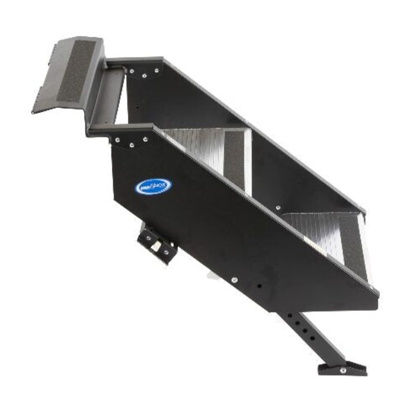 MORryde STP-202 StepAbove Fold-Up RV Entry Step - 2-Step (9" Step Rise), Compatible with 26" to 28" Door Width