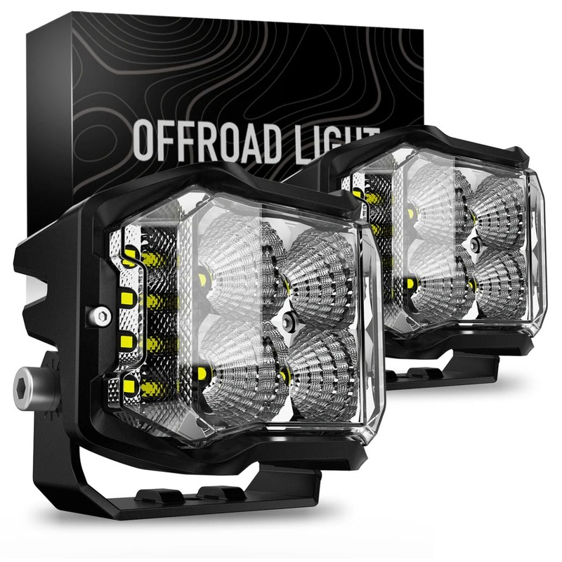 NOVSIGHT Rock Series 4-inch LED Pod Light Kits w/ Side Lights