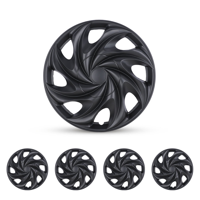 WINJET 15 inch Hubcaps Wheel Covers T003 - Matte Black