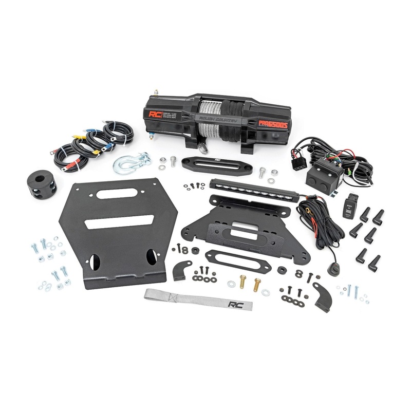 LED Light | Winch Mount | RS6500S | 10" Black Slimline | Polaris RZR Pro R