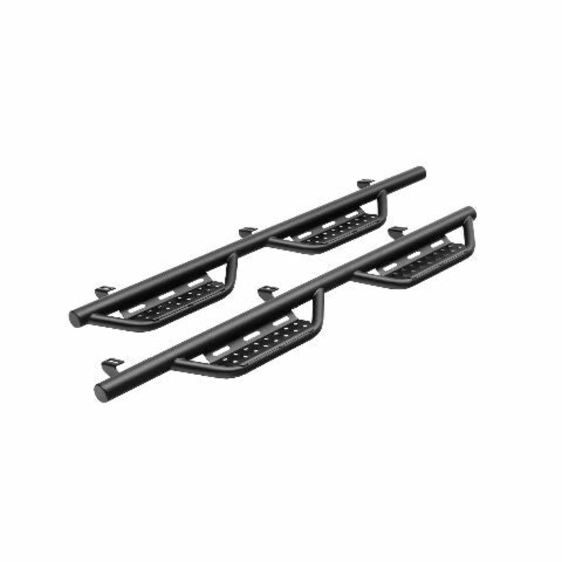 RealTruck Nerf RS Steps Compatible with Jeep Wrangler JLU | Wheel-to-Wheel, Steel, Textured Black | 518416612 | Compatible with Jeep Wrangler JLU 4 Door SUV, SRW Gas 2018-2024