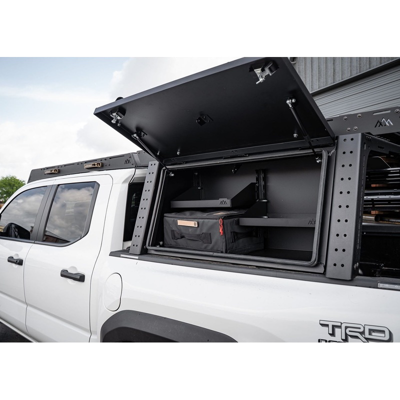 Bed Racks Attachment I BACKWOODS Toyota Tacoma Aluminum Bed Rack Storage Box for Bed Rack