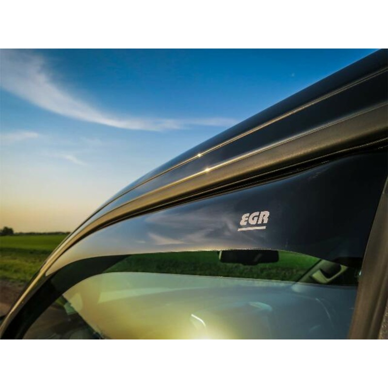 EGR 572961 In-channel Window Visors Front and Rear Set, Dark Smoke Finsh, Compatible with Ram 1500 Extended Cab Models