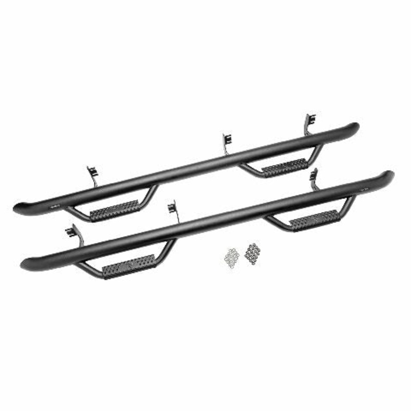 RealTruck Nerf Steps Compatible with RAM | Wheel-to-Wheel w/ Bed Access, Heavy Duty Steel, Textured Black | D1594CC-6-TX | Compatible with .5- RAM 1500 (Classic Model Only) Crew Cab 5.7' Short Bed, SRW Gas 2018