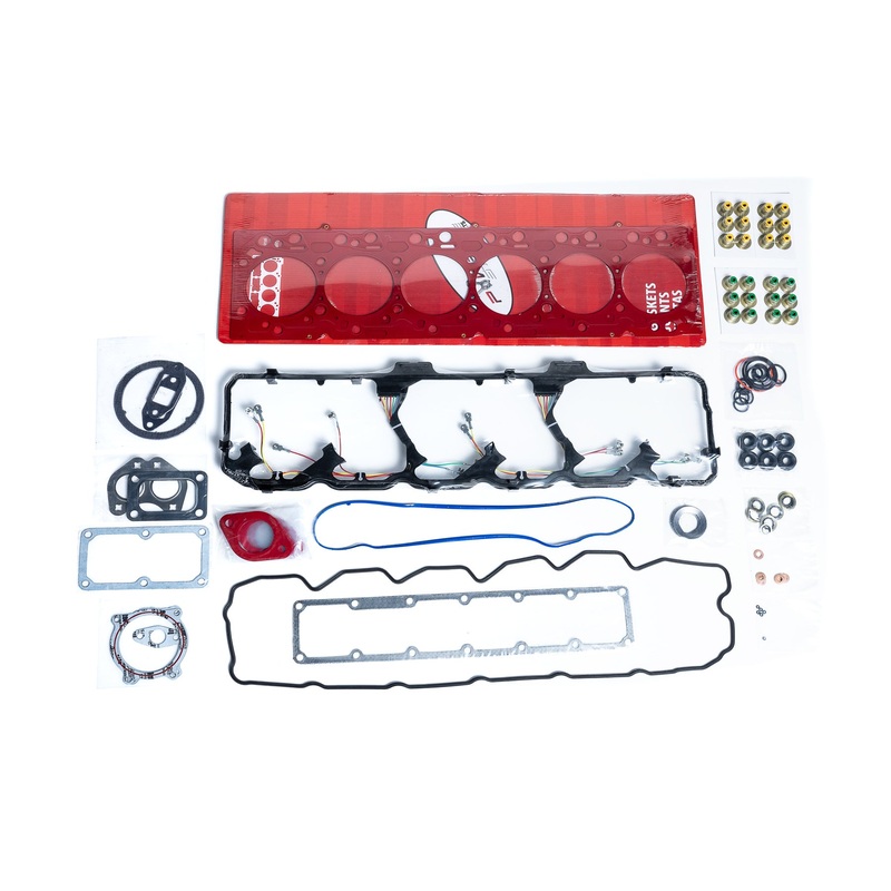 "Solid Seal" kit - Upper gasket kit w/ standard thickness head gasket and a set of 220ksi head studs (07.5-18 Cummins)