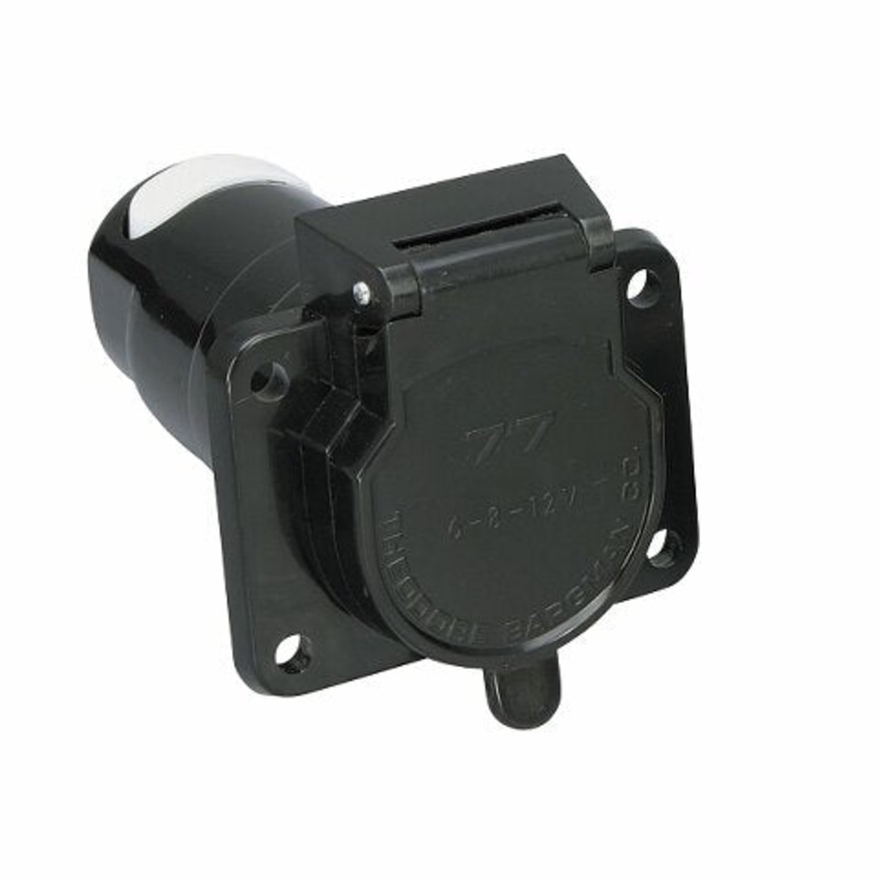 Bargman 50-77-001 7-Way Thermo-Plastic Connector - Car End, Black,Gold