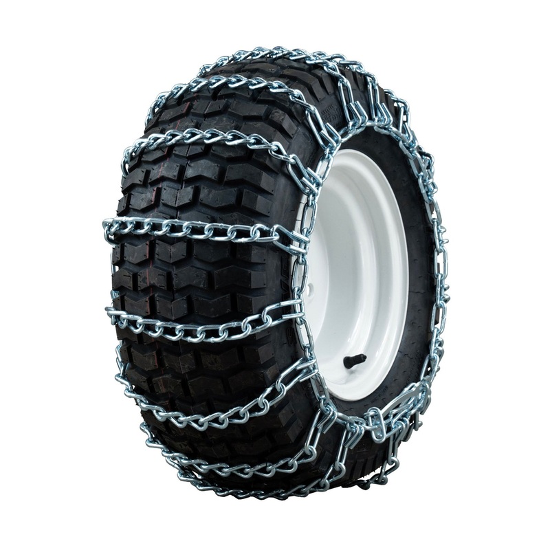 5-8 Quality Chain Snow Blower and Garden Tractor Heavy Duty Chains 2 Links Round Ladder - 1 Pair