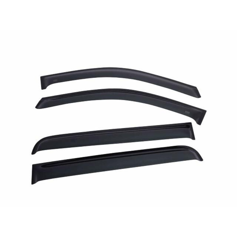 EGR 641691 tape-on window visors front and rear set dark smoke finish compatible with select Chevrolet and GMC models