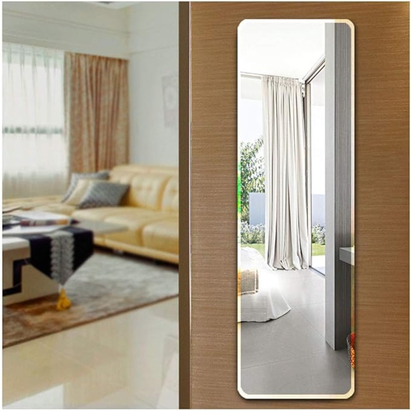 Ecentaur Full Length Rectangular Wall Mounted Mirror With Beveled Edge, 2215