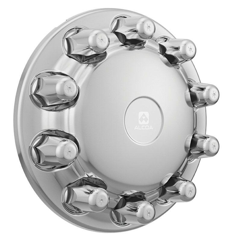 Alcoa Aero Front Chrome Interlocking Hub Cover w/ Nut Covers
