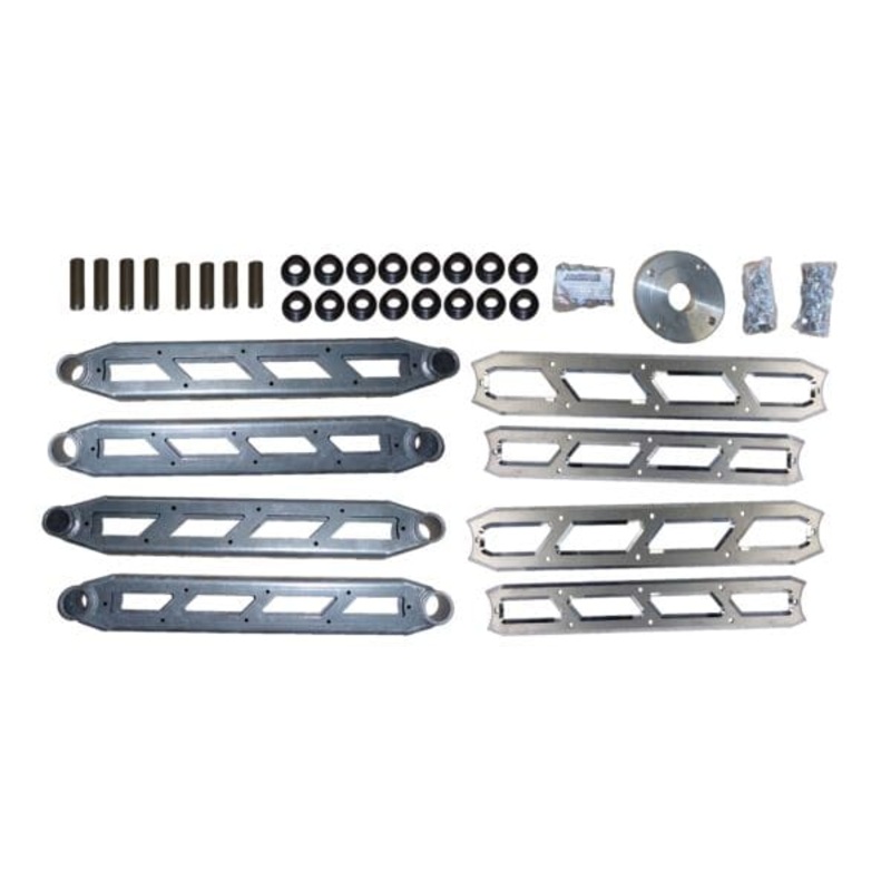 McGaughys 2014-2024 RAM 2500 w/ Factory Rear Air | Rear Boxed 4-Link Arms with Billet Face Plates