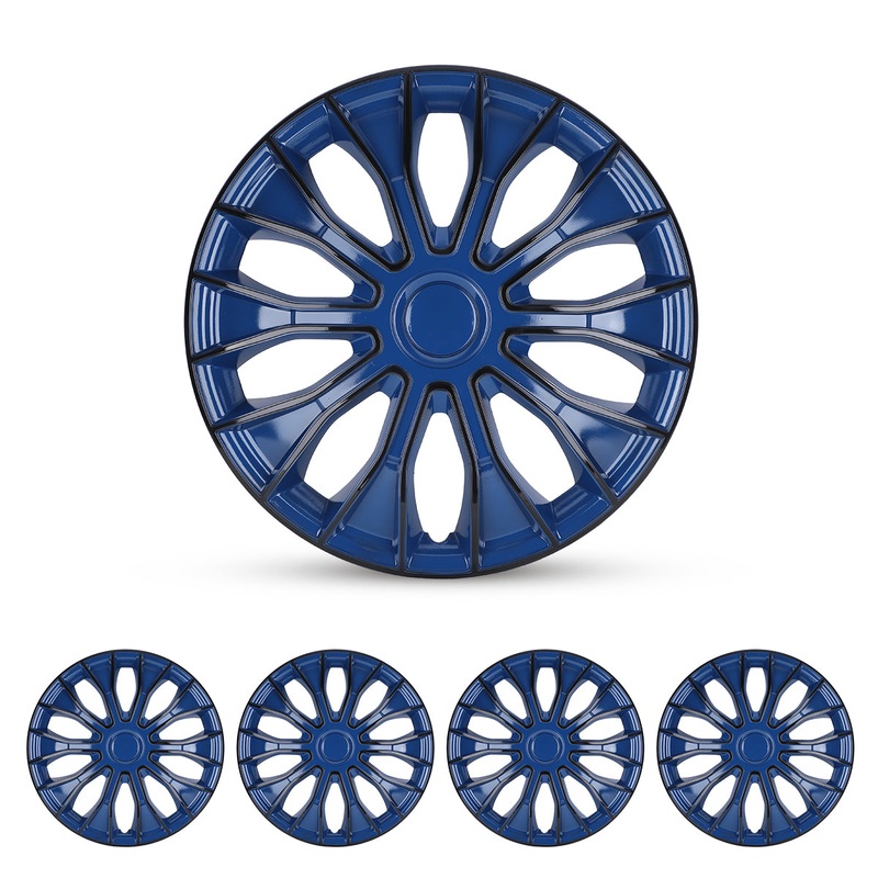 WINJET 15 inch Hubcaps Wheel Covers 5086 - Blue & Black