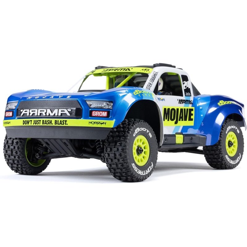 Arrma Mojave Grom Mega 380 Brushed 4x4 Small Desert Truck RTR w/Battery & Charger Blue/White