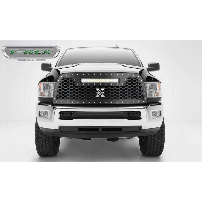 T-REX Grilles 7314521 Black Mild Steel Laser Cut Pattern Grille Fits 2013-2018 Ram 2500 3500