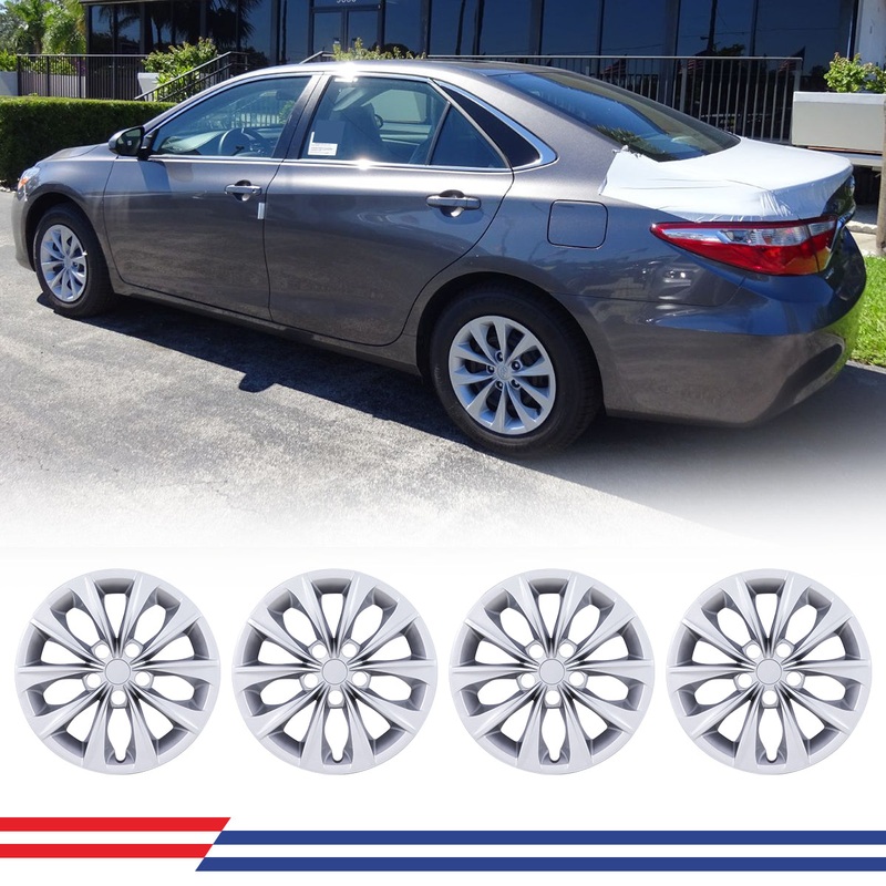 WINJET 16' Hubcaps Wheel Rims Cover for 2015-2017 TOYOTA CAMRY - Sliver
