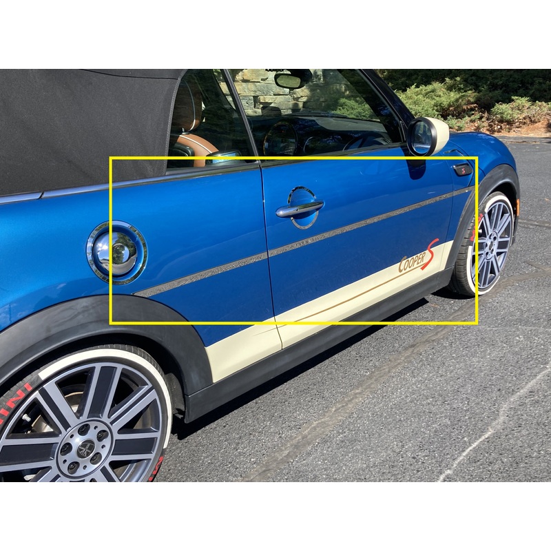 Mini Cooper 2018-2023, 2-door, Convertible, Hardtop (6pc Stainless Steel Body Side Molding Accent) AT72880 QAA