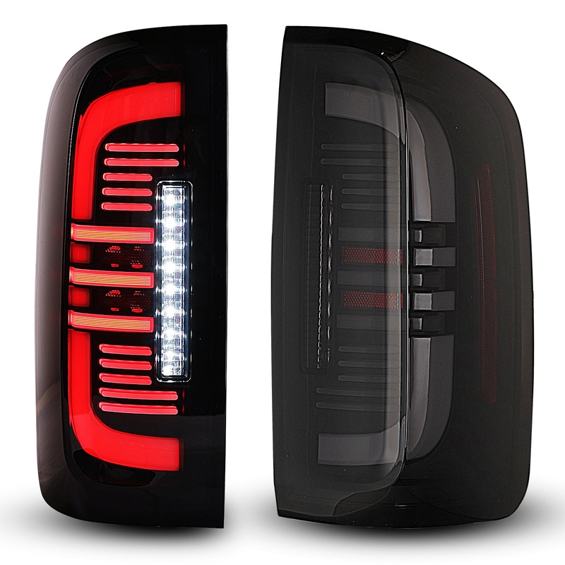 For 2015-2022 Chevy Colorado LED Sequential Tail Lights - Matte Black/Smoke