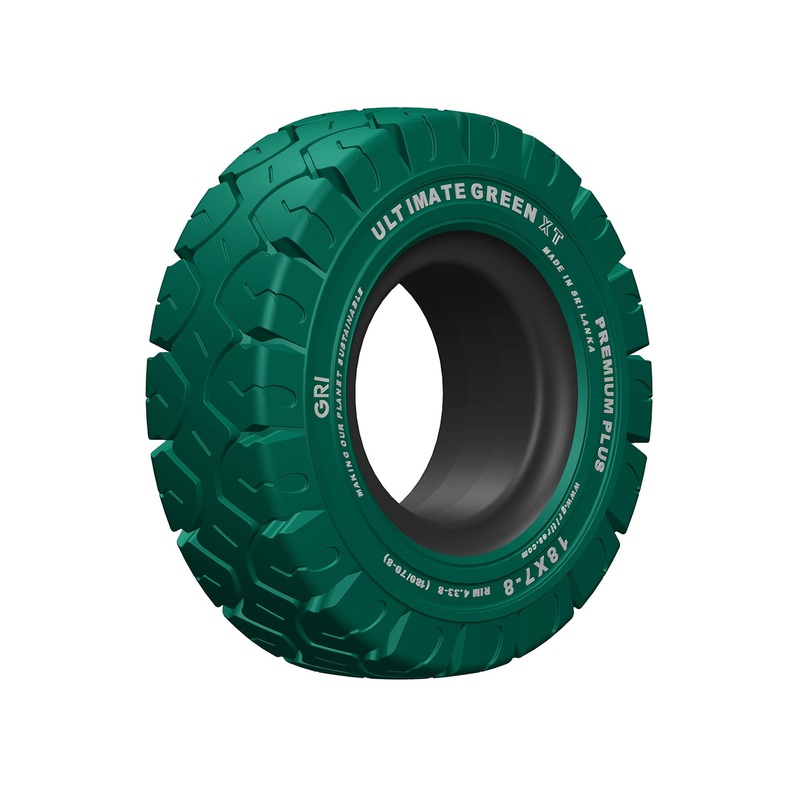 8.25-15 6.5" GRI ULTIMATE GREEN XT, Standard, Non-Marking, Solid, Green