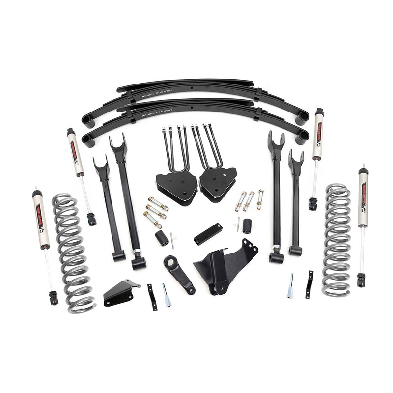Rough Country 8 Inch Lift Kit 4 Link RR Springs V2 Fits Ford F-350 4WD 2005-2007