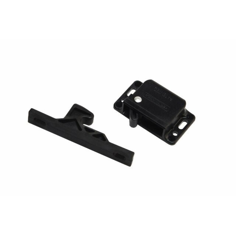 RV Designer H316, Universal Push Latch, 10 lb., Cabinet Hardware , Black