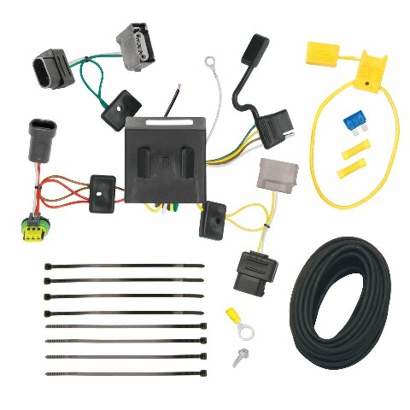 TEKONSHA T-One T-Connector Harness, 4-Way Flat, Compatible with Select Dodge Journey Black