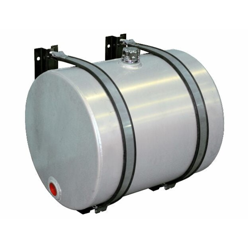Buyers Products SMC50A Side Mount Cylindrical Aluminum Reservoir, 50 Gallons, 2 In. NPT Return Ports, Mounting Hardware, Straps & Filler Breather Unit Included