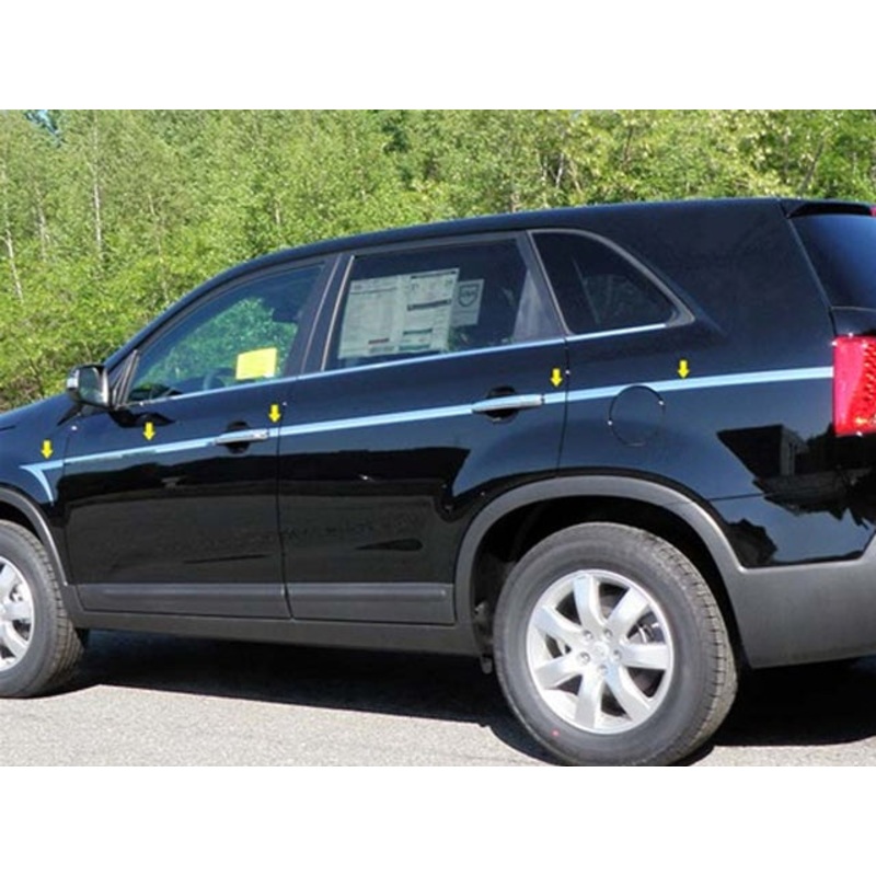 QAA AT11820 Stainless Steel Side Accent Trim 12Pc Fits 2011-2015 Kia Sorento