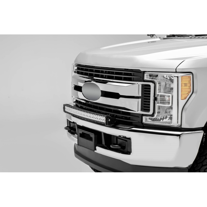 ZROADZ Z325472 Black Mild Steel Front Bumper Top LED Bracket Fits 2017-2019 Ford F-250 F-350 F-450 F-550
