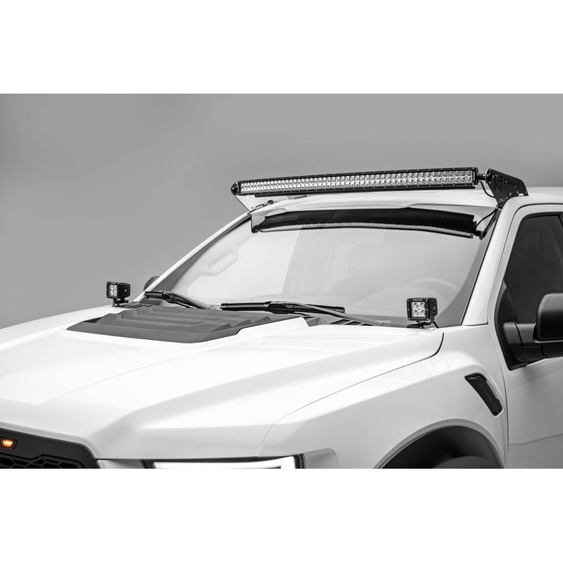 ZROADZ Z335662 Black Mild Steel Front Roof LED Bracket Fits 2015-2023 Ford F-150