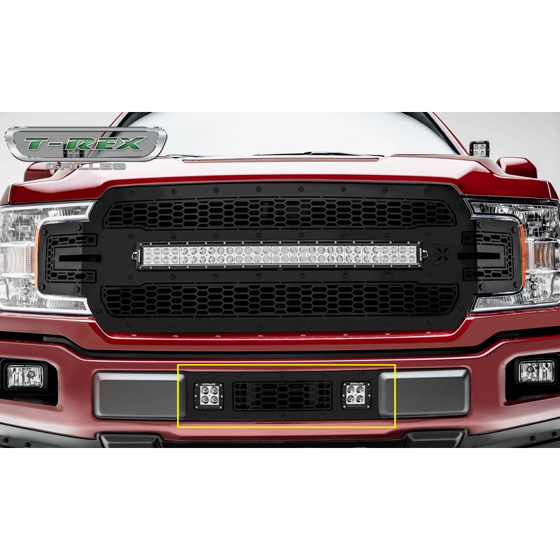 T-REX Grilles 7325711-BR Black Mild Steel Laser Cut Pattern Bumper Grille Fits 2018-2020 Ford F-150 Limited F-150 Lariat