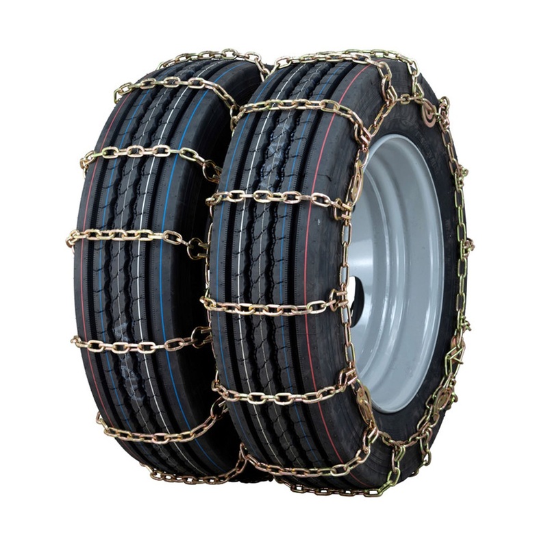 11-24.5 Quality Chain Medium Truck Dual Triple Twisted Square Link Alloy Cam - 1 Pair
