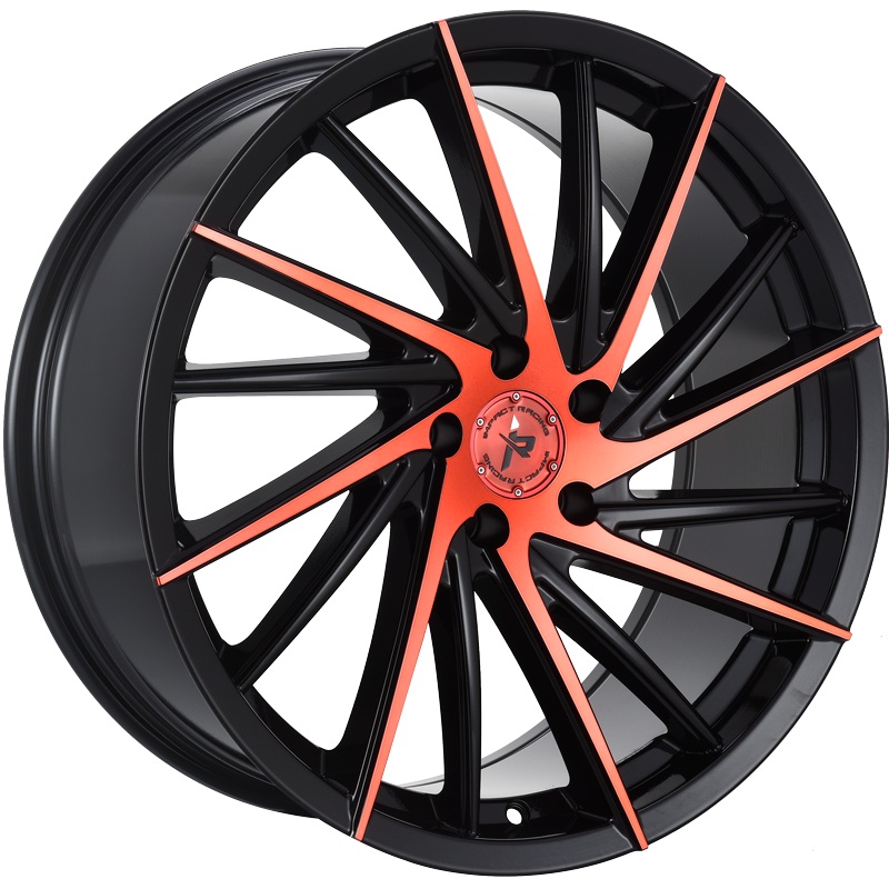 Impact Racing 20X8.5 Wheel |5X114.3 PCD |35mm Offset |73.1mm CB Gloss Black Red Face Rims