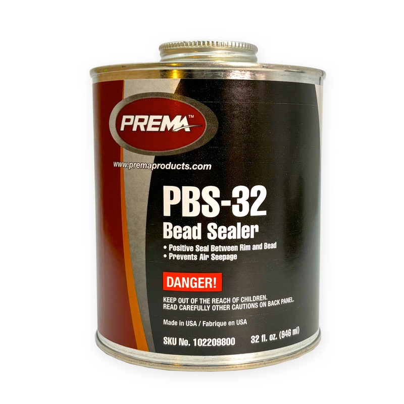 PREMA Tire Bead Sealer, Wheel Rim Sealer - 32 oz Brush Top Can - Available in Standard Formula (PBS-32) or Our Original Thick Formula (PBSO-32)