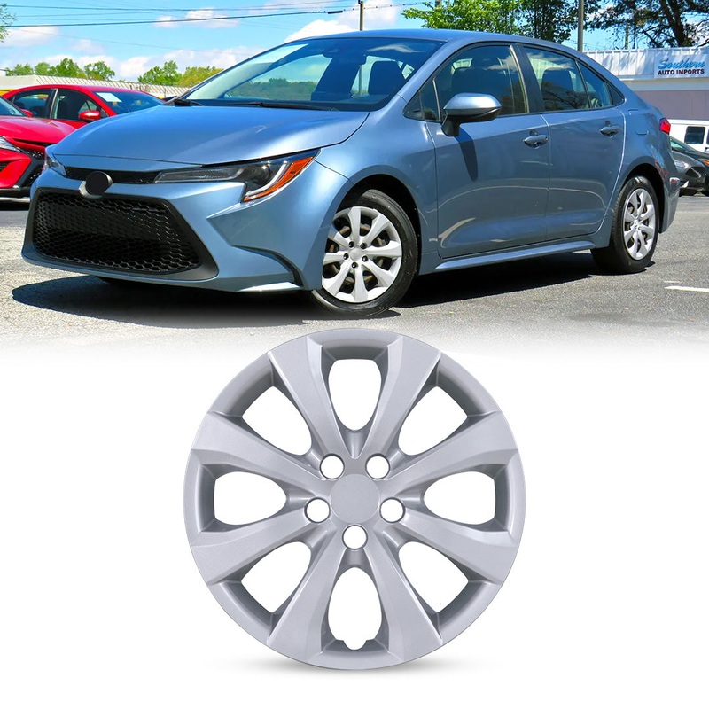 WINJET 16' Hubcaps Wheel Rims Cover for 2009-2024 TOYOTA COROLLA/2009-2014 TOYOTA MATRIX (1pc) - Sliver