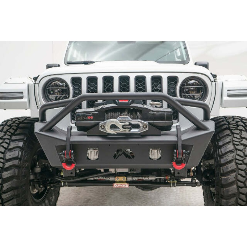 Fab Fours JL18-B4752-B Stubby Bumper Fits 18-22 Gladiator Wrangler (JL)