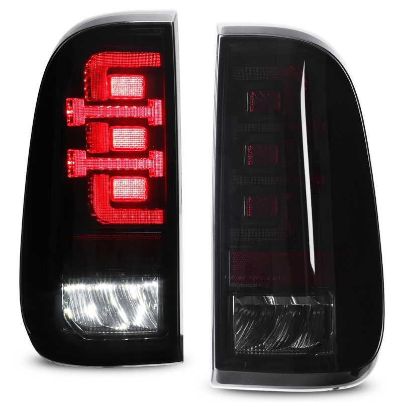 For 2008-2016 Ford F-250/F-350/F-450 Super Duty LED Sequential Tail light - Black/Smoke