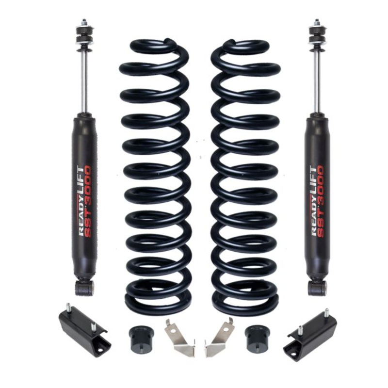 Ready Lift - 2.5" Coil Spring Front Lift Kit W/SST3000 Shocks- Ford Super Duty Diesel 4WD 2011-2019
