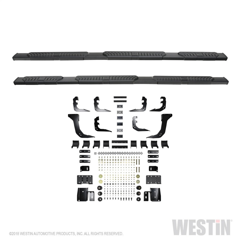 Westin 28-534705 R5 Modular Wheel to Wheel Nerf Bars fits 2019-2024 Ram 1500 Crew Cab 5'7" Bed (Exc 2019-2023 1500 Classic) Black Pair