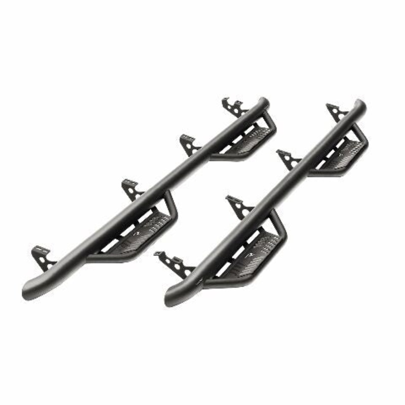 RealTruck Podium LG Steps Compatible with RAM | Cab Length, Stainless Steel, Textured Black | HPD0973QC-TX | Compatible with .5 RAM 1500 Quad Cab, SRW Gas 2009-2015