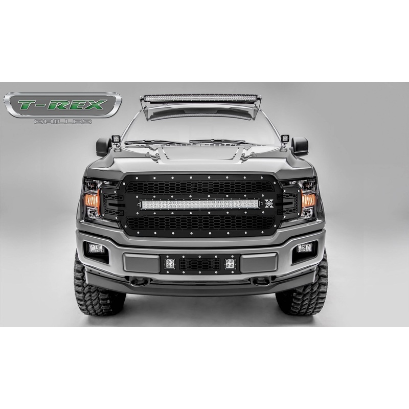 T-REX Grilles 7315711 Black Mild Steel Laser Cut Pattern Grille Fits 2018-2020 Ford F-150