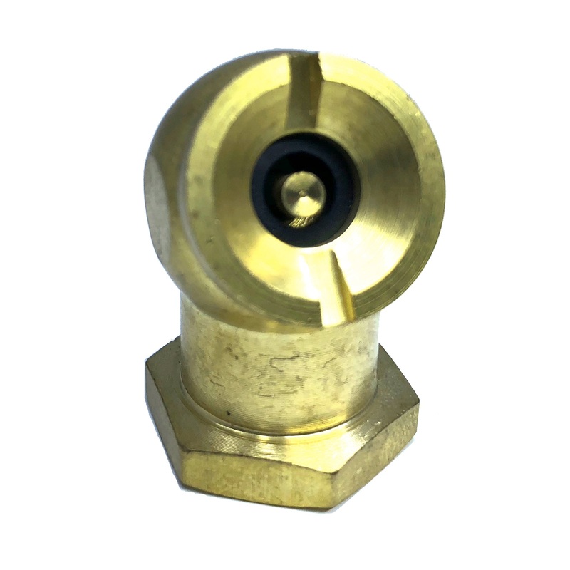 Solid Brass Closed Ball Foot Air Chuck Tire Inflator Filler 1/4 Inch FNPT