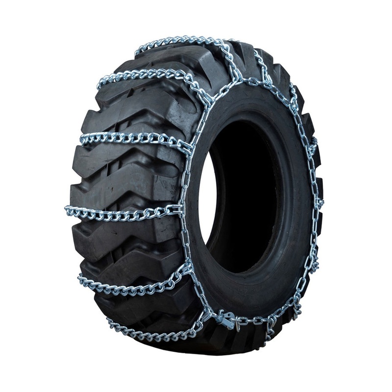 14.00-24 Quality Chain Round Twist 4 Links Loader-Grader Round Twist Link Chain - 1 Pair