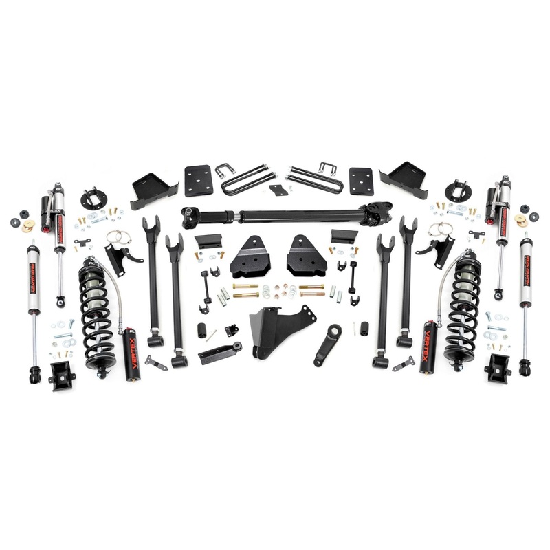 Rough Country 6 Inch Lift Kit Diesel 4-Link FR D/S C/O Vertex Fits Ford F-350 4WD 2017-2022