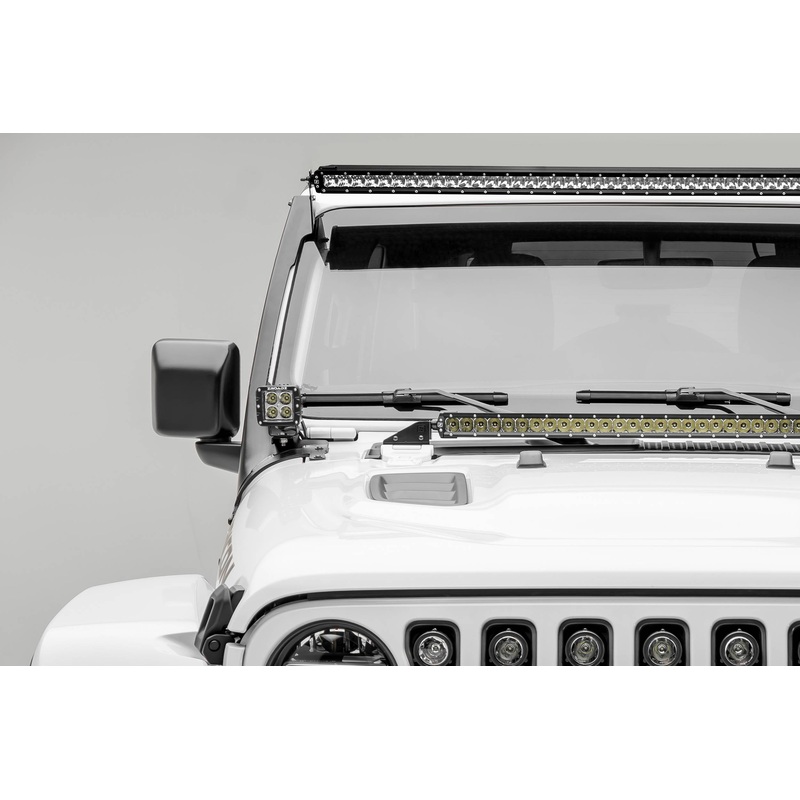 ZROADZ Z374831-KIT2S Black Mild Steel Front Roof LED Kit Fits 2019-2023 Jeep Gladiator