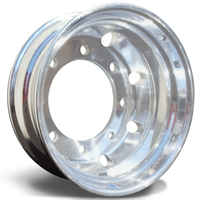 17.5x6.75 Alcoa 8x275mm Hub Pilot High Polished Aluminum Dual Trailer Wheel