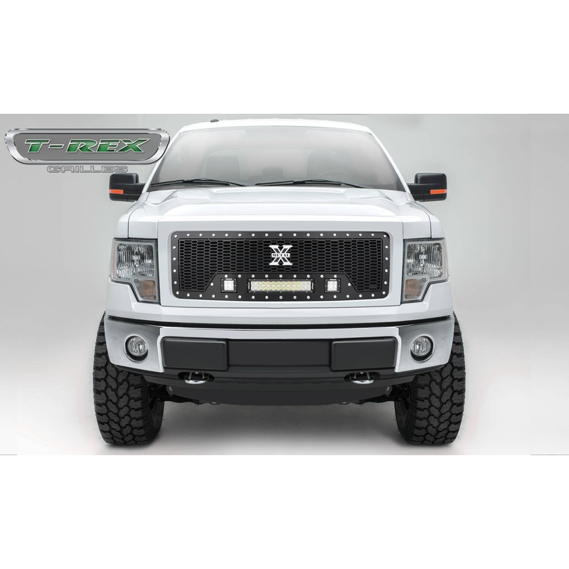 T-REX Grilles 7315681 Black Mild Steel Laser Cut Pattern Grille Fits 2009-2012 Ford F-150